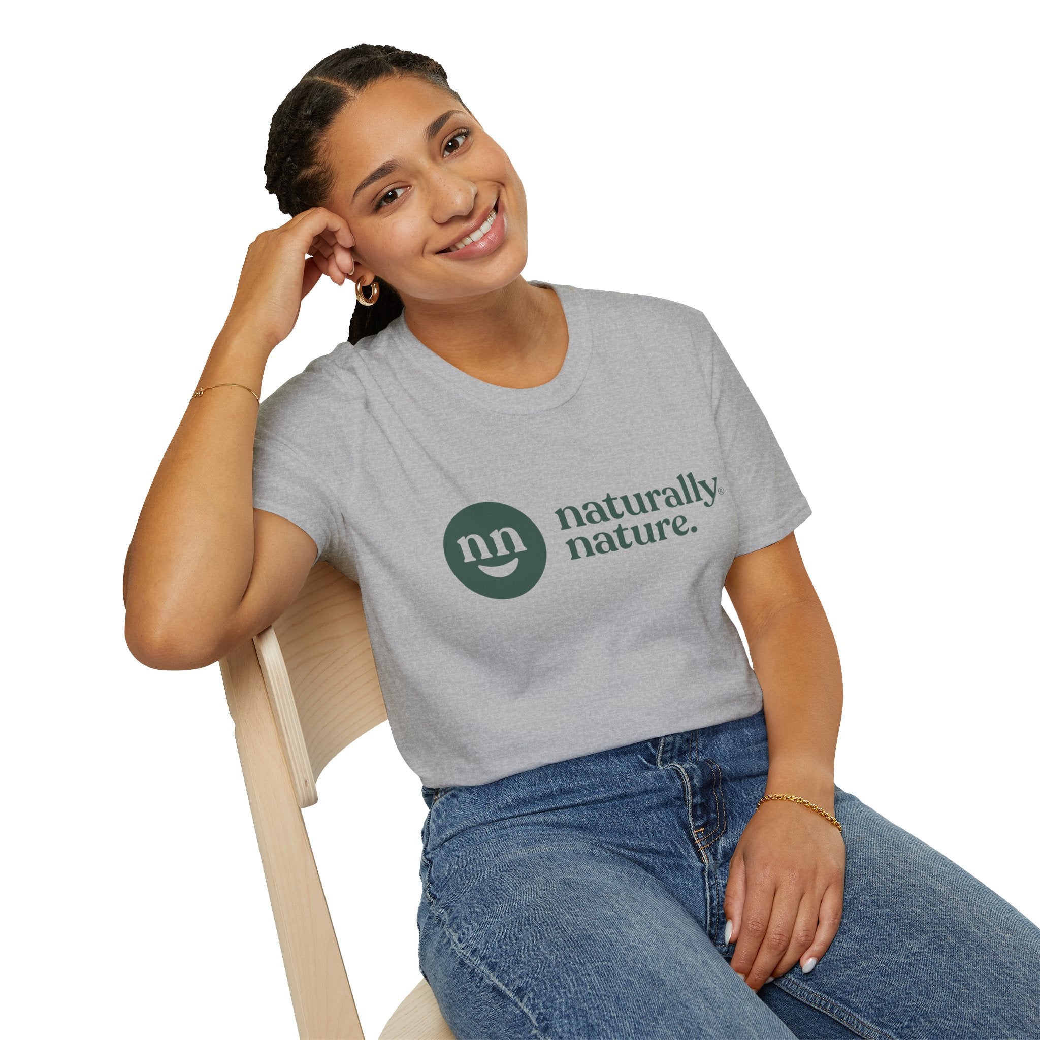 Naturally Nature Mom T-Shirt, Logo Unisex Softstyle!