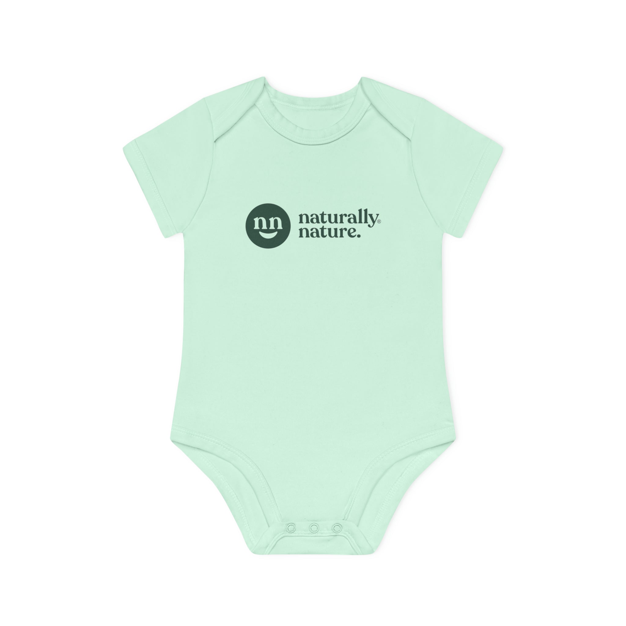 Naturally Nature Baby Organic Short Sleeve Bodysuit, 100% Certified Organic Cotton with Tear-away Label
