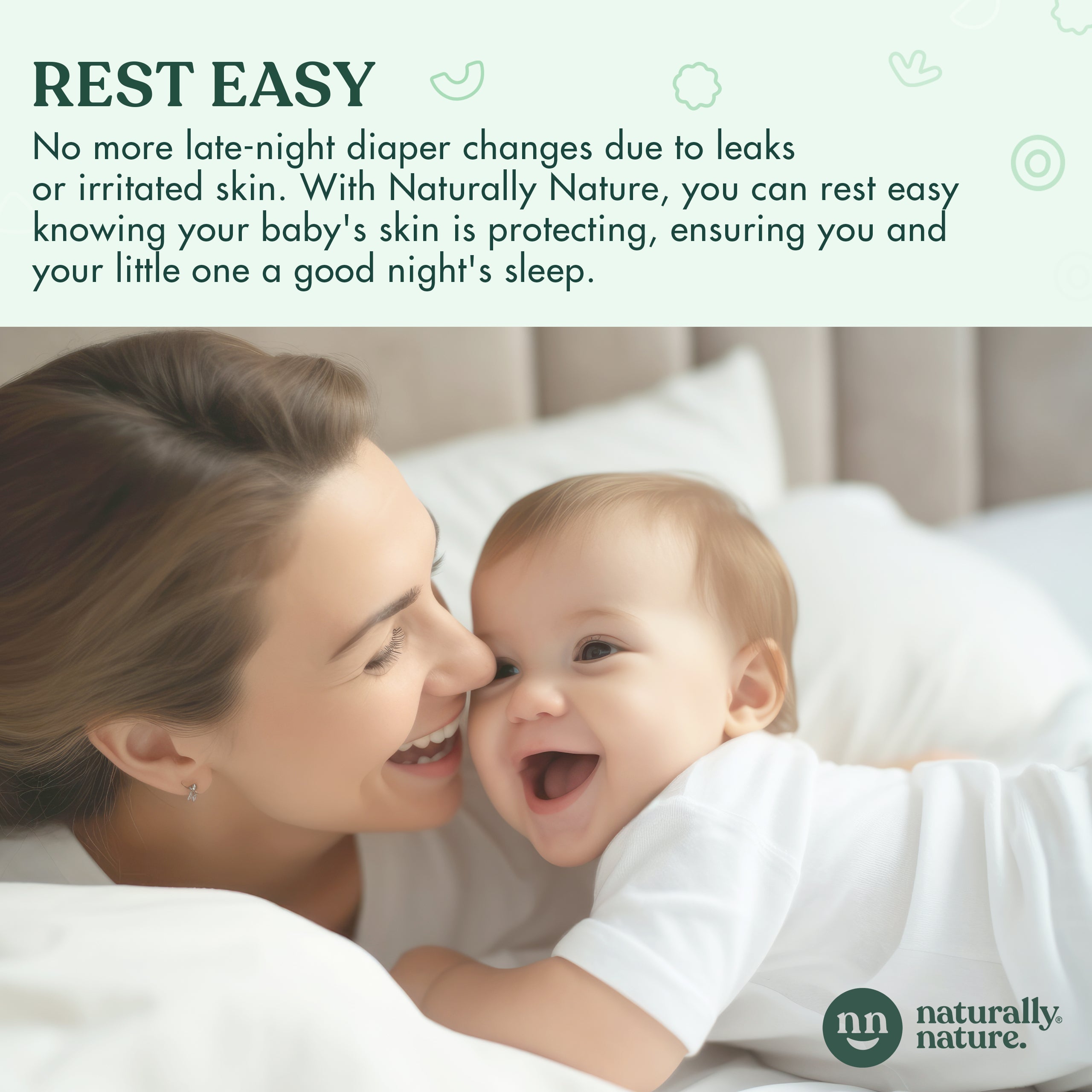 Naturally Nature Overnight Diaper Doubler Booster Pads with Adhesive for Pull-on & Regular Diapers Nighttime Leak Protection for Heavy Wetters and Active Sleepers, for Boys & Girls