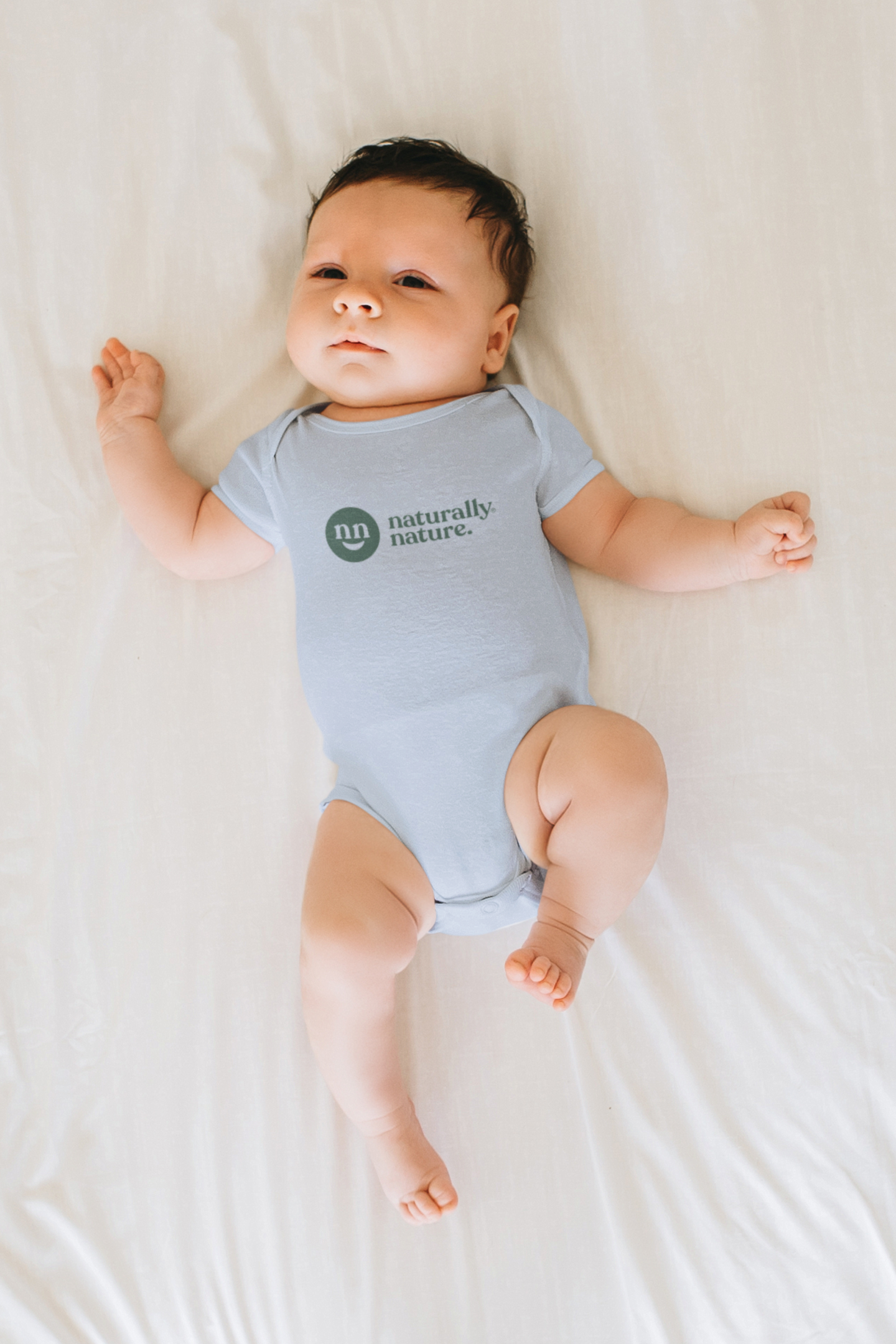 Naturally Nature Baby Organic Short Sleeve Bodysuit, 100% Certified Organic Cotton with Tear-away Label
