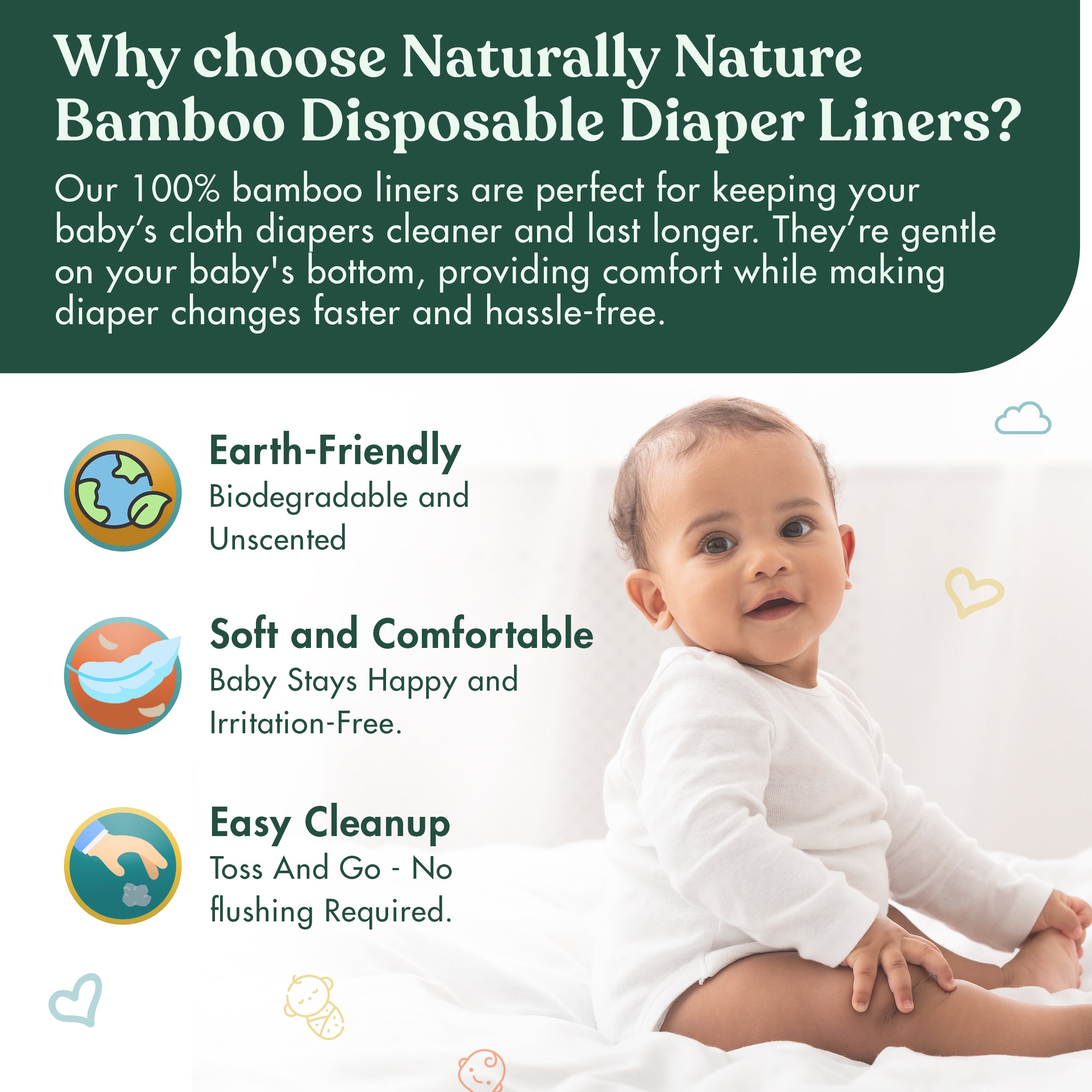 Bamboo Disposable Diaper Liners