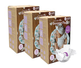 Naturally Nature Infant Girls Diaper Booster Pads Sizes (N-3), Booster Pads with Adhesive, Stop Overnight Diaper Leaks, Reduce Nighttime Diaper Changes