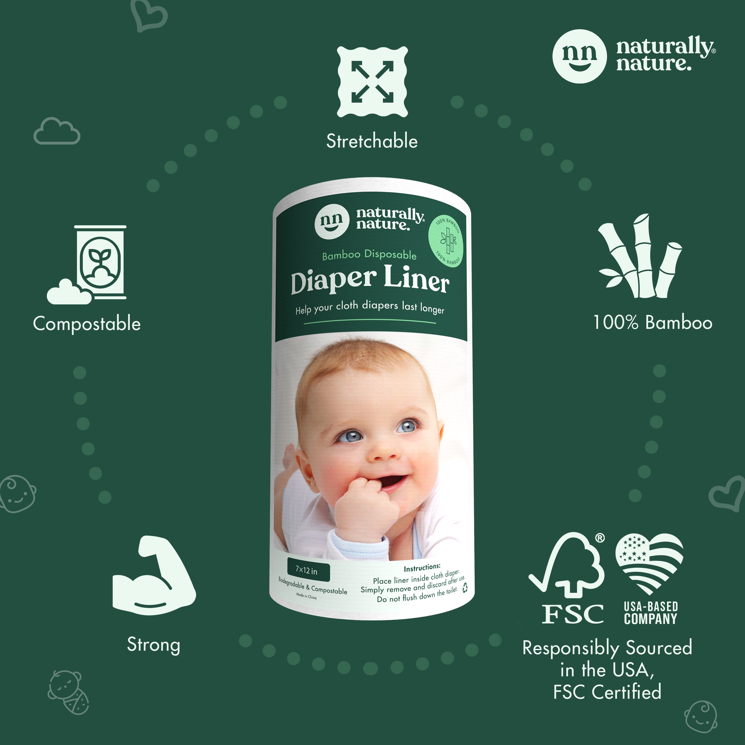 Bamboo Disposable Diaper Liners