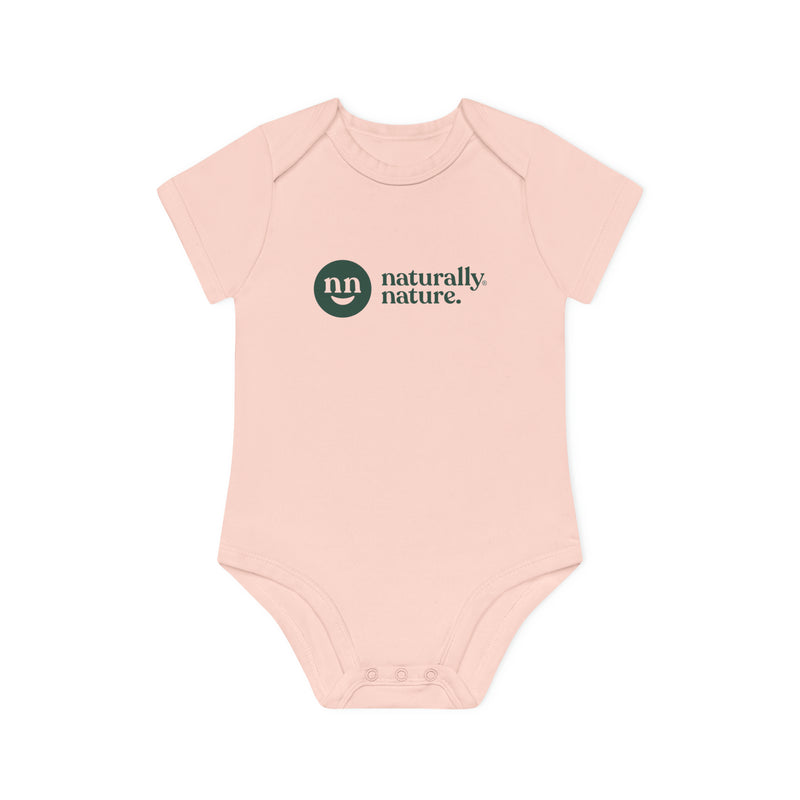 Naturally Nature Baby Organic Short Sleeve Bodysuit, 100% Certified Organic Cotton with Tear-away Label
