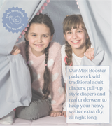 Naturally Nature Booster Pads for Overnight Diapers and Youth Incontinence - Size S-XL Unisex