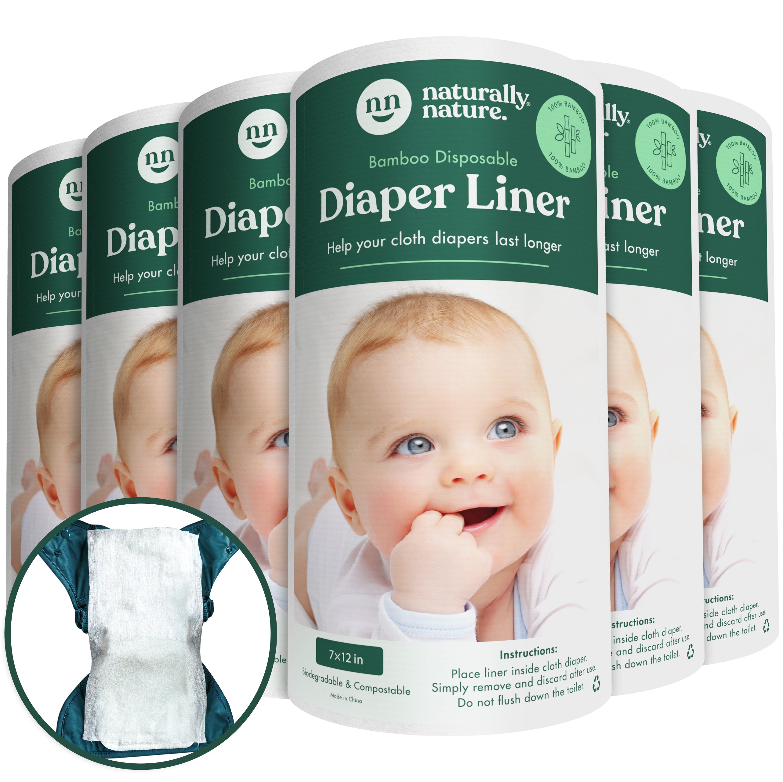 Bamboo Disposable Diaper Liners