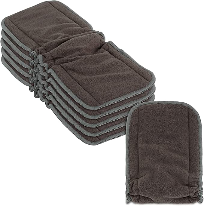 Cloth Diaper Inserts Charcoal Bamboo with Gussets