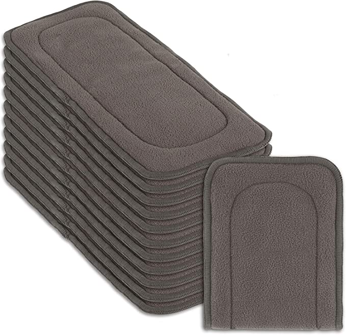 Cloth Diaper Inserts Charcoal Bamboo (Pack of 12)