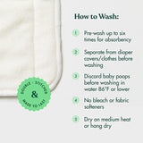 Cloth Diaper Inserts Bamboo Reusable Liners (Pack of 12)