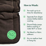 Cloth Diaper Inserts Charcoal Bamboo with Gussets