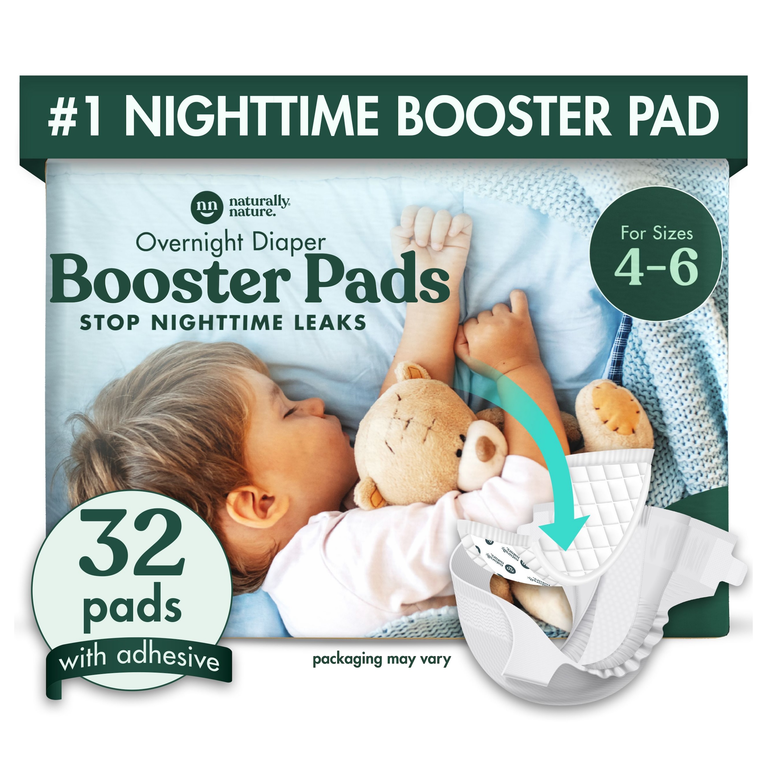 Size 4-6 Overnight Diaper Booster Pads